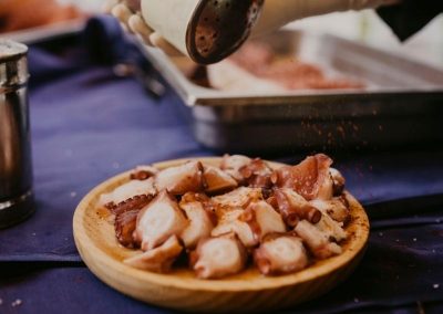 Imagen detalle bogavante y zamburiñas La Cámara Restaurante Pontevedra Pulpo Ferira